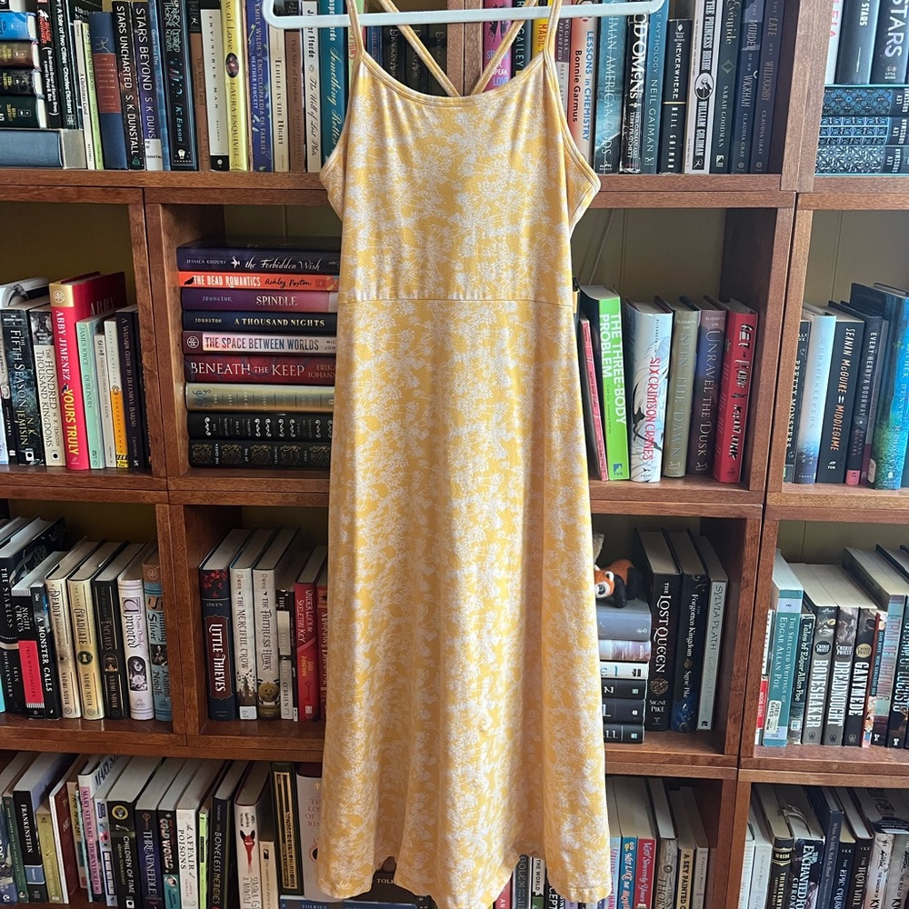 Pact Yellow Fit and Flare Dress